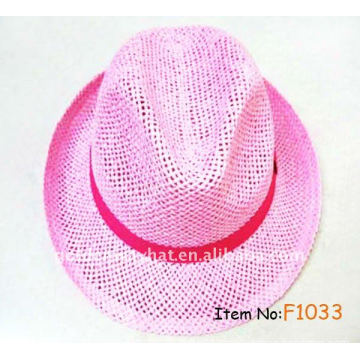 2013 Hot sale ladies elegant hats paper fedora hat